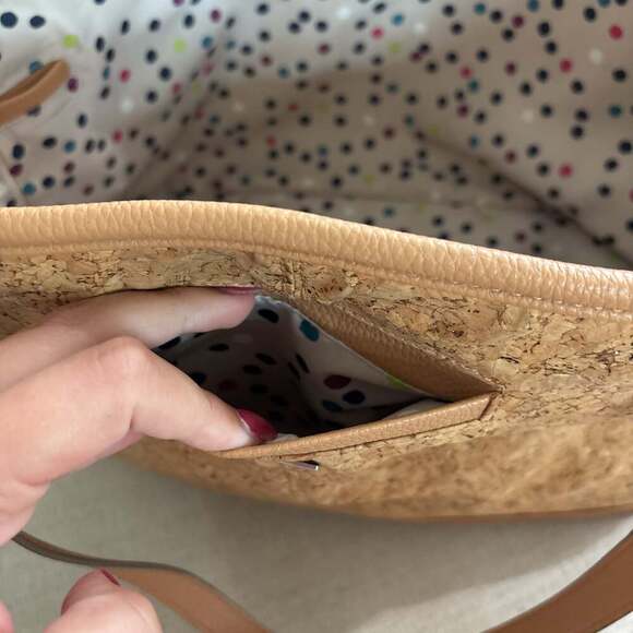 Thirty One Jewell Brown Cork Setter Tote Bag XLarge Purse - Picture 6 of 6